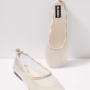 Gill Mesh Leather Ballet Flats