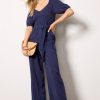 Puff Sleeve Belt Tie Jumpsuit