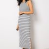 Anna Stripe Midi Skirt
