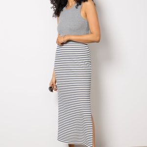 Anna Stripe Midi Skirt