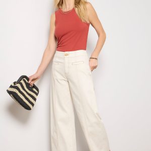 Meg Wide Leg with Contrast Stitch