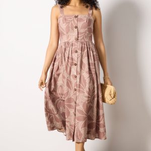 Petersen Button Front Midi Dress