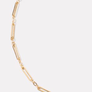 Paperclip Charm Necklace 24`