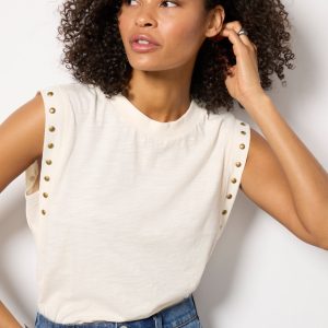 Brinley Studded Sleeve Tee