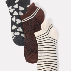 Leopard and Heart Ankle Sock Pack