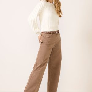 Anessa 31` w Raw Hem Wide Leg Pant