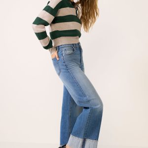 Ever Vintage Hem w Studs Wide Leg Jean