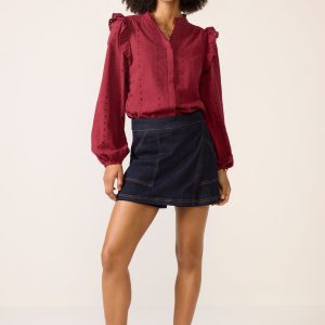 Lia Textured Ruffle Shirt
