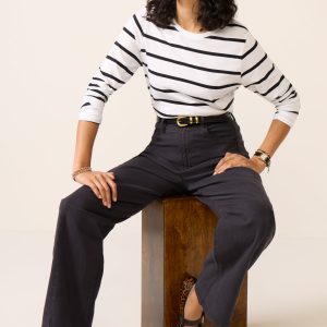 Ever Perfect Long Sleeve Stripe Tee