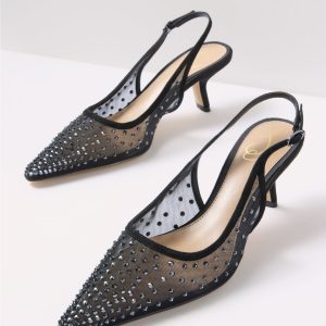 Bianka Mesh Sling Back Heel