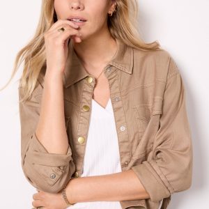 Frankie Stretch Linen Shacket